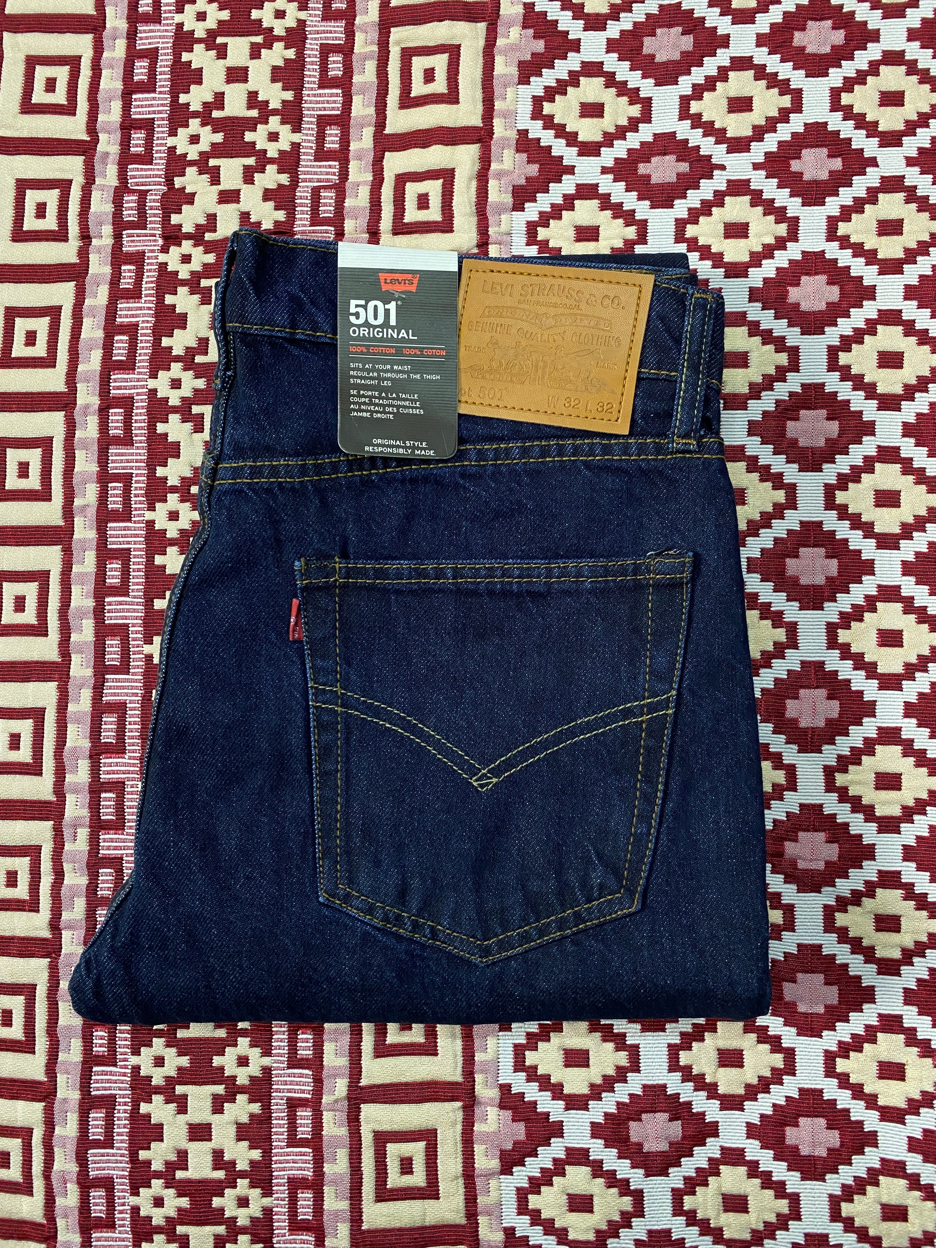 Levi’s 501 Original Straight Leg Jeans – Navy Blue