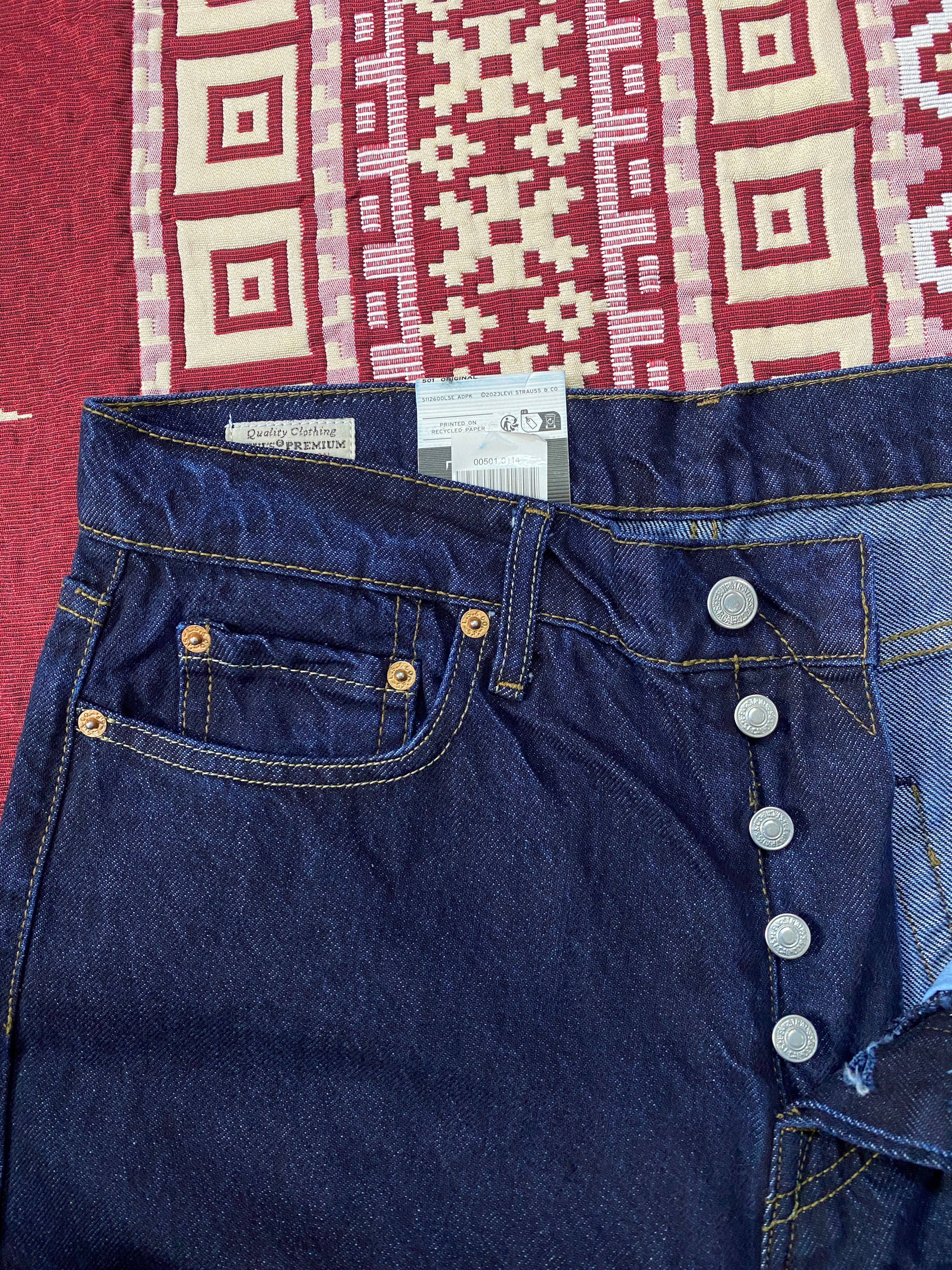 Levi’s 501 Original Straight Leg Jeans – Navy Blue