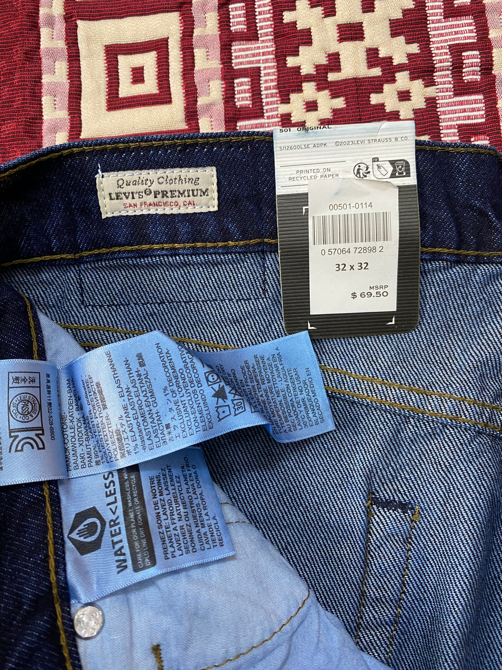 Levi’s 501 Original Straight Leg Jeans – Navy Blue