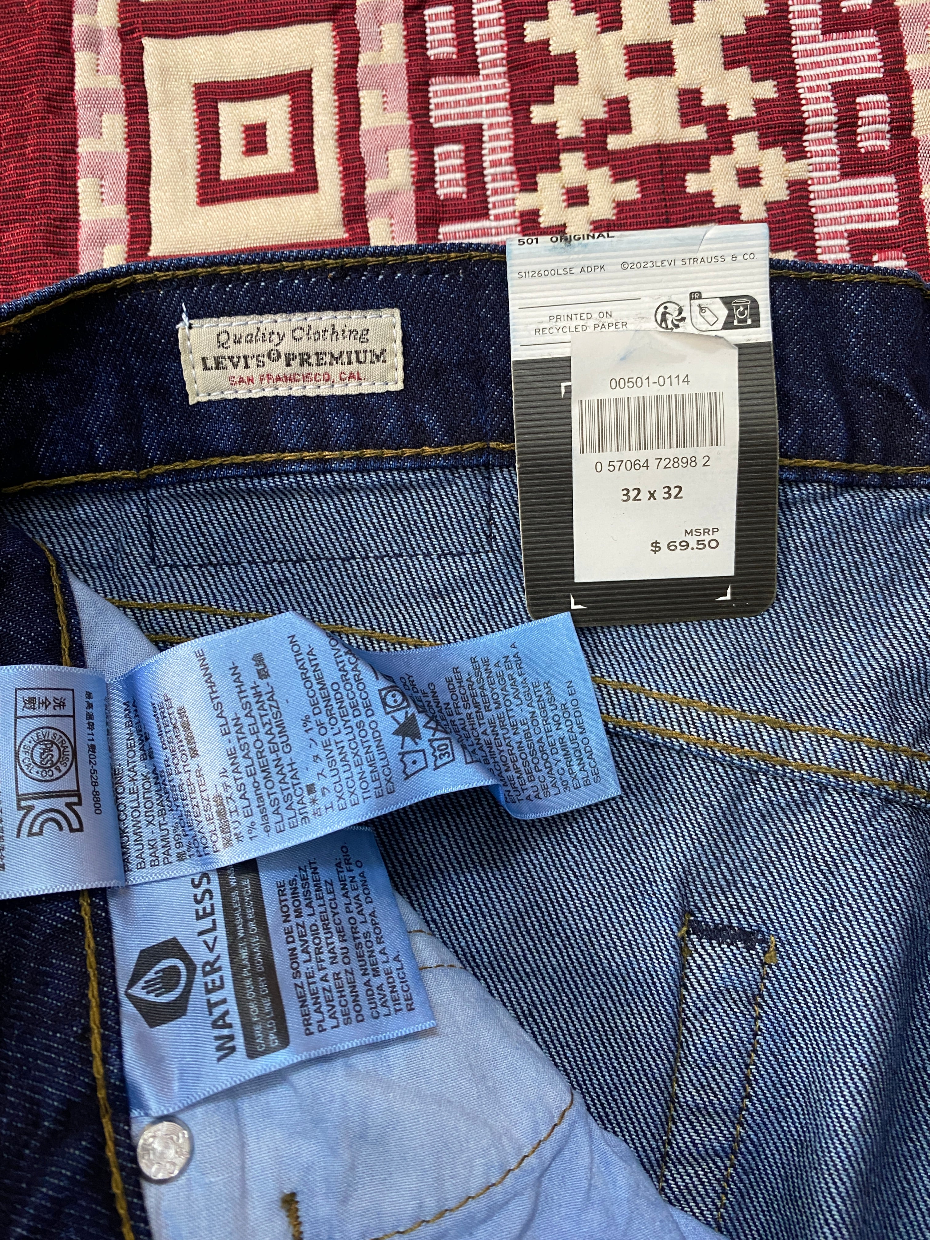 Levi’s 501 Original Straight Leg Jeans – Navy Blue